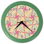 Abstract Pattern Design Scrapbooking Color Wall Clock