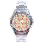 Abstract Pattern Design Scrapbooking Stainless Steel Analogue Watch