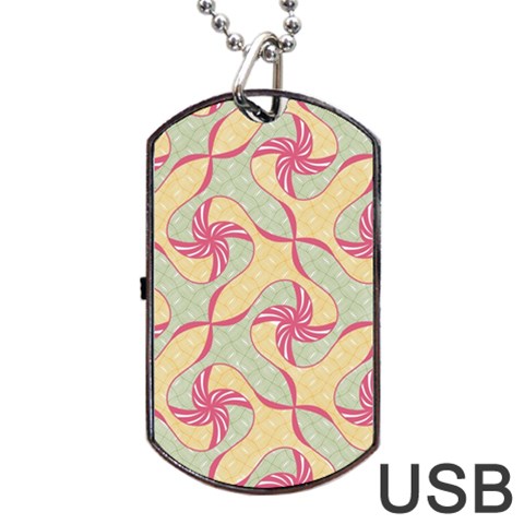 Abstract Pattern Design Scrapbooking Dog Tag USB Flash (One Side) from ArtsNow.com Front