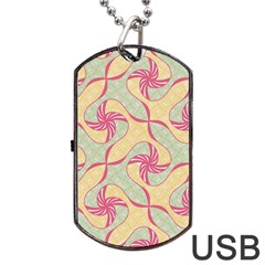 Abstract Pattern Design Scrapbooking Dog Tag USB Flash (Two Sides) from ArtsNow.com Front