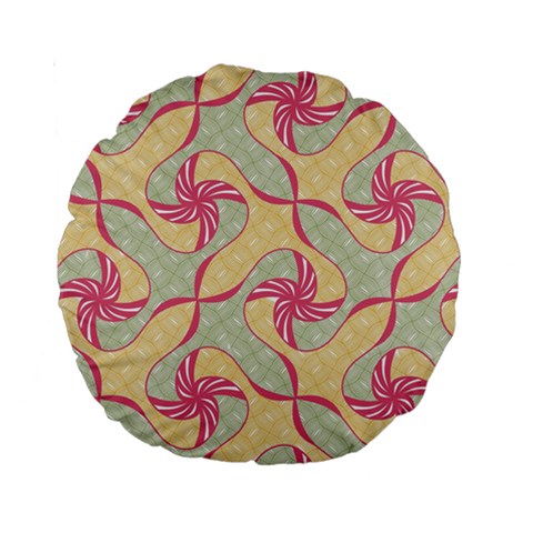 Abstract Pattern Design Scrapbooking Standard 15  Premium Round Cushions from ArtsNow.com Front