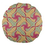 Abstract Pattern Design Scrapbooking Large 18  Premium Round Cushions