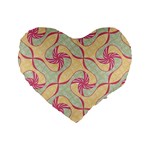 Abstract Pattern Design Scrapbooking Standard 16  Premium Heart Shape Cushions