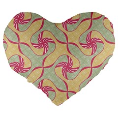 Abstract Pattern Design Scrapbooking Large 19  Premium Heart Shape Cushions from ArtsNow.com Back