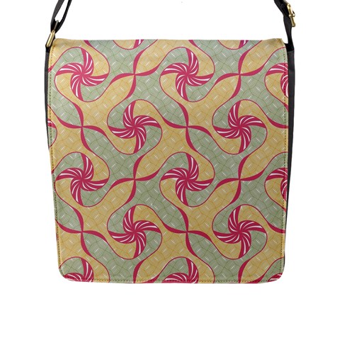 Abstract Pattern Design Scrapbooking Flap Closure Messenger Bag (L) from ArtsNow.com Front