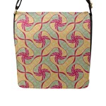 Abstract Pattern Design Scrapbooking Flap Closure Messenger Bag (L)