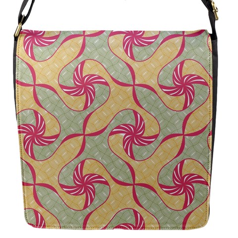 Abstract Pattern Design Scrapbooking Flap Closure Messenger Bag (S) from ArtsNow.com Front