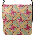 Abstract Pattern Design Scrapbooking Flap Closure Messenger Bag (S)