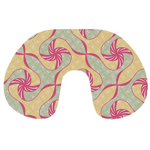 Abstract Pattern Design Scrapbooking Travel Neck Pillow from ArtsNow.com Front