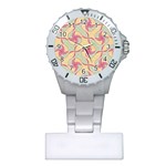 Abstract Pattern Design Scrapbooking Plastic Nurses Watch