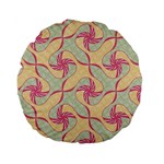 Abstract Pattern Design Scrapbooking Standard 15  Premium Flano Round Cushions