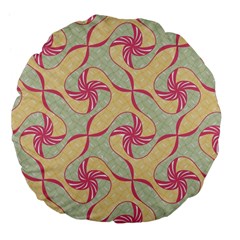 Abstract Pattern Design Scrapbooking Large 18  Premium Flano Round Cushions from ArtsNow.com Front