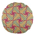 Abstract Pattern Design Scrapbooking Large 18  Premium Flano Round Cushions