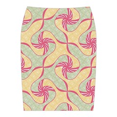 Abstract Pattern Design Scrapbooking Midi Wrap Pencil Skirt from ArtsNow.com Back