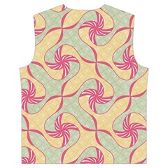 Abstract Pattern Design Scrapbooking Men s High Neck Button Up Puffer Vest from ArtsNow.com Back