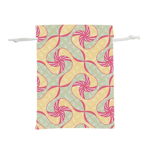 Abstract Pattern Design Scrapbooking Lightweight Drawstring Pouch (M) from ArtsNow.com Front