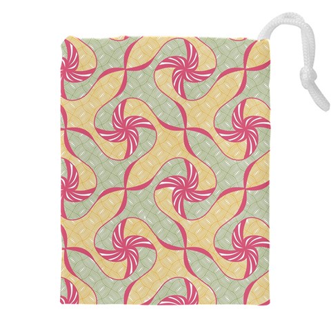 Abstract Pattern Design Scrapbooking Drawstring Pouch (4XL) from ArtsNow.com Front