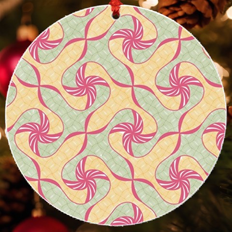 Abstract Pattern Design Scrapbooking UV Print Acrylic Ornament Round from ArtsNow.com Front