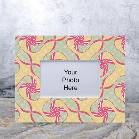 Abstract Pattern Design Scrapbooking White Tabletop Photo Frame 4 x6  from ArtsNow.com Front