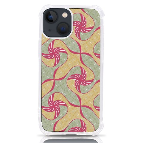 Abstract Pattern Design Scrapbooking iPhone 13 mini TPU UV Print Case from ArtsNow.com Front