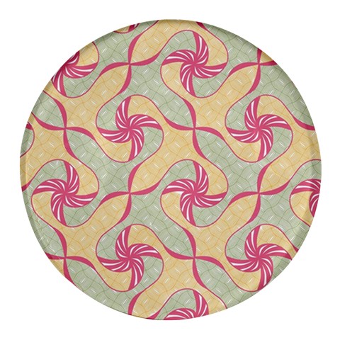 Abstract Pattern Design Scrapbooking Round Glass Fridge Magnet (4 pack) from ArtsNow.com Front