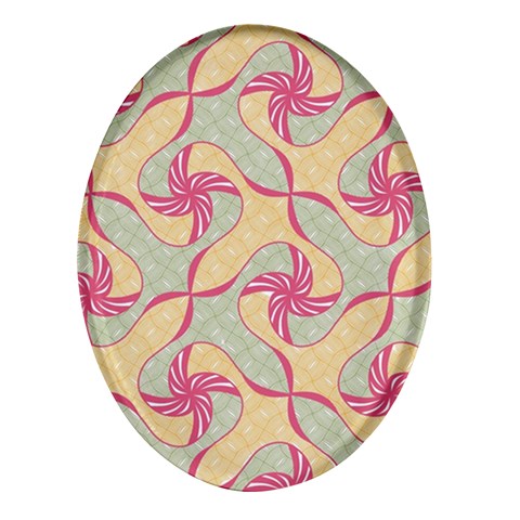 Abstract Pattern Design Scrapbooking Oval Glass Fridge Magnet (4 pack) from ArtsNow.com Front