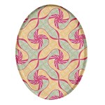 Abstract Pattern Design Scrapbooking Oval Glass Fridge Magnet (4 pack)