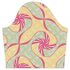 Abstract Pattern Design Scrapbooking Trumpet Sleeve Cropped Top from ArtsNow.com Sleeve Left