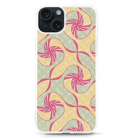 Abstract Pattern Design Scrapbooking iPhone 15 TPU UV Print Case from ArtsNow.com Front