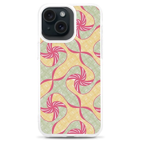 Abstract Pattern Design Scrapbooking iPhone 15 Plus TPU UV Print Case from ArtsNow.com Front