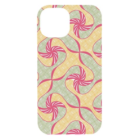 Abstract Pattern Design Scrapbooking iPhone 15 Black UV Print PC Hardshell Case from ArtsNow.com Front