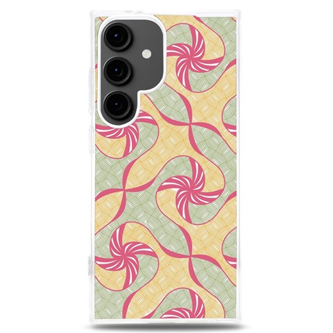 Abstract Pattern Design Scrapbooking Samsung Galaxy S24 Plus 6.7 Inch TPU UV Case from ArtsNow.com Front