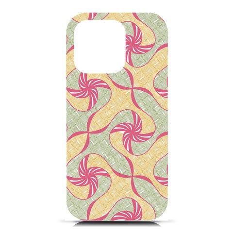 Abstract Pattern Design Scrapbooking iPhone 16 Pro Black UV Print PC Hardshell Case from ArtsNow.com Front