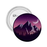 Mountain Night Crescent Moon 2.25  Buttons