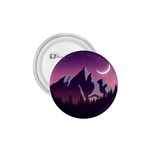 Mountain Night Crescent Moon 1.75  Buttons