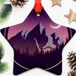 Mountain Night Crescent Moon Ornament (Star)