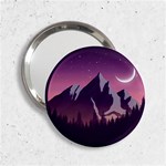 Mountain Night Crescent Moon 2.25  Handbag Mirrors