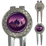 Mountain Night Crescent Moon 3-in-1 Golf Divots