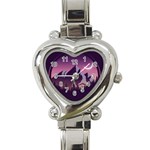 Mountain Night Crescent Moon Heart Italian Charm Watch