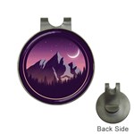 Mountain Night Crescent Moon Hat Clips with Golf Markers