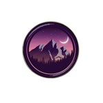 Mountain Night Crescent Moon Hat Clip Ball Marker (4 pack)