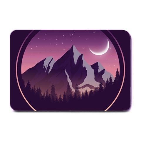 Mountain Night Crescent Moon Plate Mats from ArtsNow.com 18 x12  Plate Mat