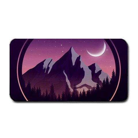 Mountain Night Crescent Moon Medium Bar Mat from ArtsNow.com 16 x8.5  Bar Mat