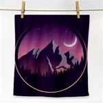 Mountain Night Crescent Moon Face Towel