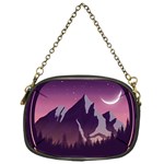 Mountain Night Crescent Moon Chain Purse (One Side)