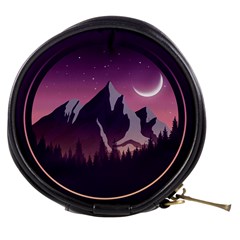 Mountain Night Crescent Moon Mini Makeup Bag from ArtsNow.com Front