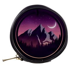 Mountain Night Crescent Moon Mini Makeup Bag from ArtsNow.com Back