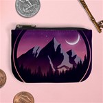 Mountain Night Crescent Moon Mini Coin Purse