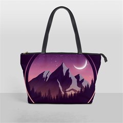 Mountain Night Crescent Moon Classic Shoulder Handbag from ArtsNow.com Front