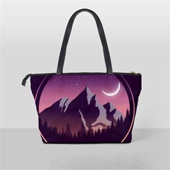 Mountain Night Crescent Moon Classic Shoulder Handbag from ArtsNow.com Back